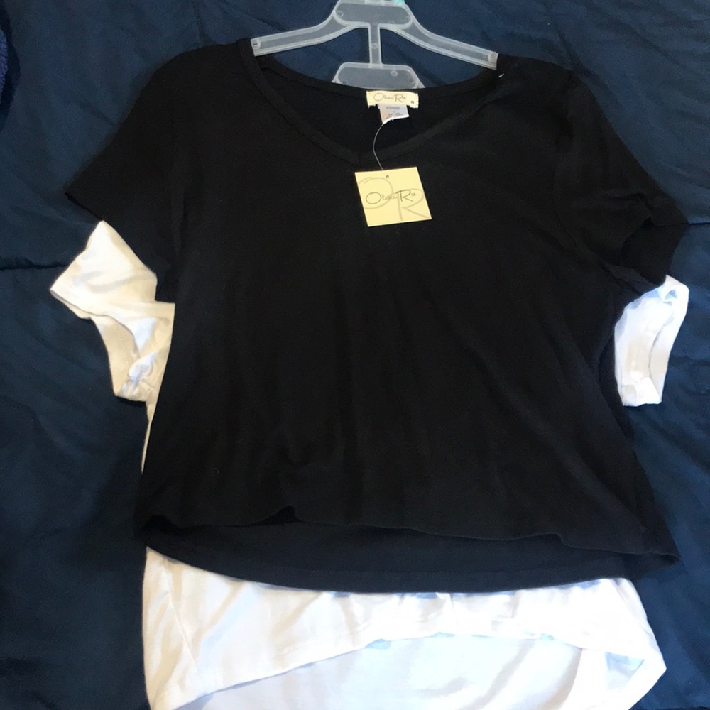 Black and white crop top